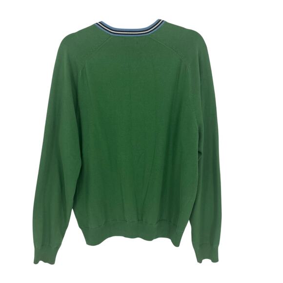 Brooks Brothers “346” Cotton Sweater - green & blue - size large - Picture 2 of 7